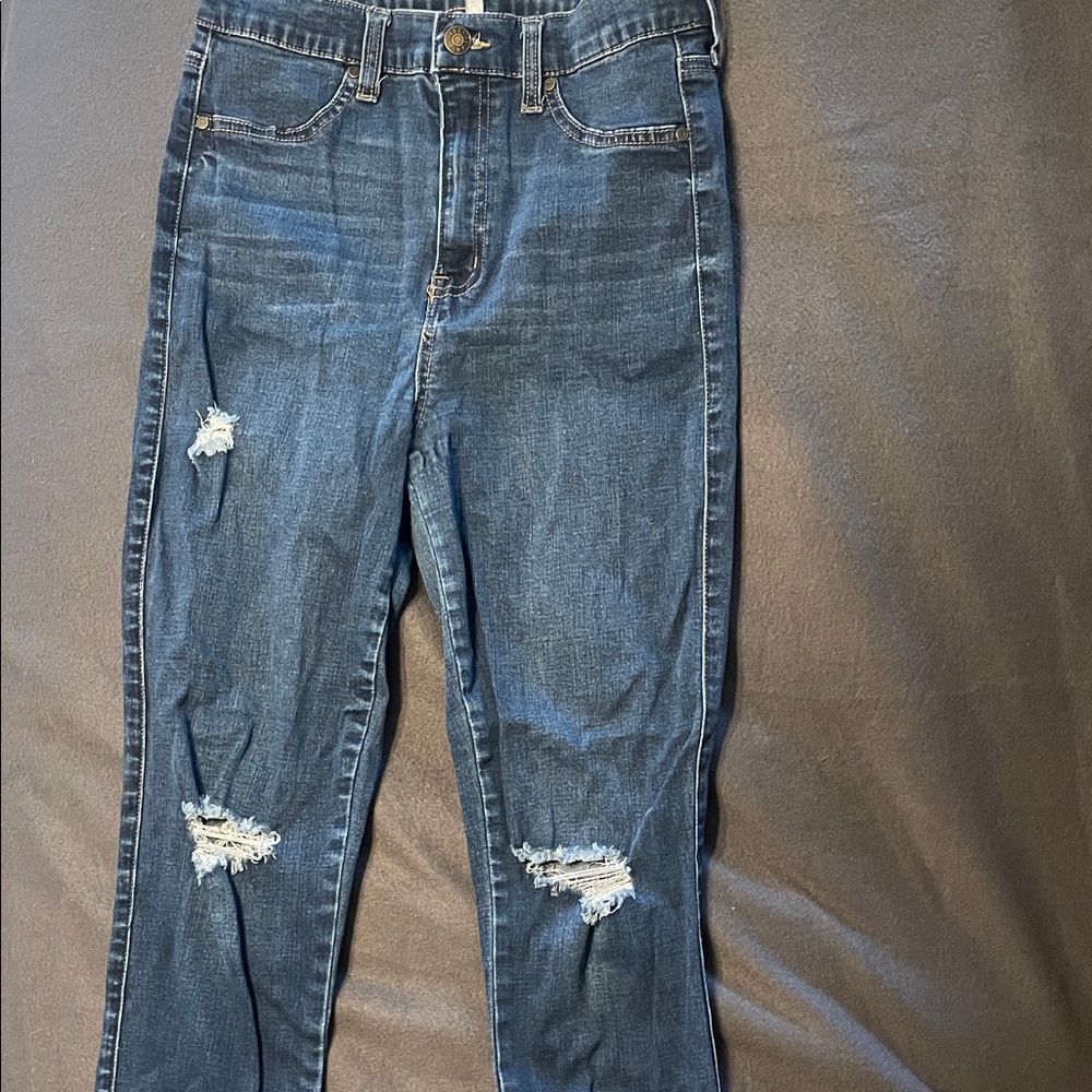 Celebrity Pink Dark Blue Distressed Skinny Jeans